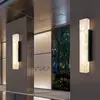 Projeto Minimalista Transfronteiriço Villa Residencial Loja Tira de Luz Corredor Pilar de Porta Impermeável LED Mármore Falso Luminária de Parede