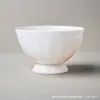 Porcelana Óssea Branca Pura Não Esquenta Tigela de Arroz Doméstica Cerâmica Tamanho Grande 6 polegadas Tigela para Sopa de Macarrão Utensílios de Mesa Simples Criativos