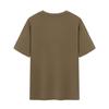 Camiseta de Algodão Pesado 300G Verão Gola Redonda Masculina e Feminina Cor Sólida Ombro Caído Manga Curta Tendência Casual Camiseta Estampada