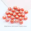 Pulsera de abalorios de cerámica con baño de luz, accesorios, cuentas espaciadoras de 8 mm, cuentas de cerámica macaron, al por mayor para joyería DIY