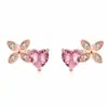 Pendientes Europeos y Americanos Más Vendidos para Mujer, Temperamento Simple, Dulce, Versátiles, Personalizados, Diamante de Polvo de Zirconia, Pendientes de Trébol de Cuatro Hojas, Creativos