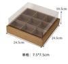 Caixa de Sobremesa Transparente com Nove Compartimentos Elevada e Espessa, Caixa para Bolo, Caixa de Embalagem para Bolinho da Lua e Pastel de Gema de Ovo, Caixa de Embalagem para Levar Hot Pot