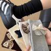 Meias Femininas Feitas à Mão Renda Laço Meias de Joalheria Miu Combinação Perfeita Lolita Fofas Meias Femininas Meias de Algodão Puro
