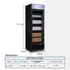 Gabinete Exhibidor Refrigerado para Bebidas Dukers Certificado CE Gabinete Comercial para Cerveza Congelador Profundo Congelador Vertical Estándar Americano