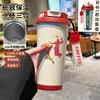 Taza Termo de Bádminton a la Moda, Taza de Agua Deportiva Personalizada con Popote, Taza de Café con Doble Boquilla para Hombres y Mujeres, Gran Capacidad, Alto Valor Estético