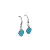 Ganchos para Oreja Esmaltados de Plata Pura Corazón de Melocotón Qiaolanxuan Pendientes Azules y Rosas en Forma de Corazón para Mujer, Joyería para Orejas de Moda Europea y Americana al por Mayor