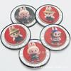 Muestra de Versión de Prueba de Insignia de Goma para Niños que se Ilumina al Golpear, Impresión en Color UV, Insignia Redonda de Plástico, Insignia Suave de Goma Lavable