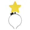 Día del Niño Diadema de Estrella Luminosa Fiesta Fiesta Actuación Accesorios para Fotos Puesto del Mercado Nocturno Flash Pinza para el Cabello de Estrella de Cinco Puntas