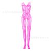 Lencería sexy transfronteriza sexy de una pieza medias negras tirantes para mujer calado perspectiva tentación de una pieza medias de red w633