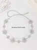 Joia Cruzada Europeia e Americana Ins Metal Pequena Face Sorridente Sol Corrente de Cintura Corrente Corporal Acessório Versátil para Vestidos