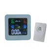 Relógio de Parede Luminoso para Sala de Estar com Display de Temperatura e Umidade, Indoor e Outdoor, Relógio de Previsão do Tempo, Cor Popular Transfronteiriça do Fabricante
