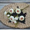 Flor artificial tipo rosa de chá floco de neve 9 cabeças estilo europeu buquê pequeno mini outono comércio exterior transfronteiriço decoração de casa flor artificial
