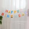 Guirnalda de Letras de Pastel de Cumpleaños Colorido para Bebé Infantil, Bandera de Banderines, Diseño de Escena Personalizado, Banner Decorativo