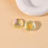 Pendientes de resina con parche redondo y purpurina, con diseño de estrella brillante, viento, río y ondas, accesorios para el cabello para mujer, accesorios de bricolaje al por mayor