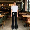Jeans Negros Vintage Transfronterizos con un Estilo Urbano, Corte Delgado, Estilo Americano, Versátiles, Pantalones Ligeramente Acampanados