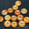 Jade de Seda Dorada Natural 21mm Hebilla de Paz Cuentas Sueltas Venta al por Mayor Colgantes para Joyería de Jade DIY Pulsera Collar Amuletos Venta al por Mayor