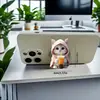 Soporte para Teléfono de Dibujos Animados Planos de Acrílico Transfronterizo, Soporte para Taza de Té Chihuahua Azul Cielo