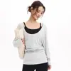 Cubierta Deportiva de una Pieza para Envío Directo, Cuello en U Grande, Mangas Murciélago, Holgada, Ropa Exterior para Correr y Entrenamiento, Ropa para Fitness, Pilates, Yoga