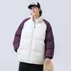 Chaqueta de Algodón Estilo Americano con Bloques de Color Raglán, Nueva Marca de Invierno para Hombre, Holgada, Engrosada, Abrigo Cálido