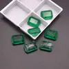 Piedra de Cristal de Vidrio Empalmado Rectangular Esmeralda Gema Cabujón Piedra Suelta con Inclusiones tipo Algodón Joyería de Piedras Preciosas Accesorio de Incrustación Piedra