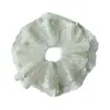 Goma para el pelo Retro Estilo Coreano de Encaje Hueco con Perlas y Delicados Cuentas, Suave Ambiente Francés, Accesorio para el Cabello de Uso Diario