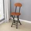 Cadeira dobrável, cadeira de jantar para casa, cadeira simples, cadeira de lazer com encosto, banqueta de dormitório, cadeira de varanda, banqueta redonda portátil para adultos
