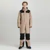 Novo Macacão de Neve de Inverno para Crianças Mais Velhas, Espessado e Quente, à Prova de Vento e Impermeável, Macacão de Ski Profissional Inteiriço com Calças