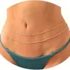 Ornamentos Transfronteiriços Europeus e Americanos Nova Corrente Fina de Metal Dupla Camada Corrente de Cintura Popular Feminina Corrente Corporal Decoração de Cintura