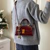 Bolso Satchel de Otoño e Invierno para Mujer 2025 Nuevo Trendy Retro Bolso Cuadrado Pequeño Versátil Multifuncional de Un Hombro Cruzado para Mujer