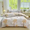 Funda de edredón gruesa de algodón puro cepillado, pieza única 150x200x230 Otoño/Invierno Cama de 1.8 Funda de edredón de algodón, juego de cuatro piezas