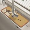 Alfombrilla absorbente para grifo de diatomeas, para lavabo, fregadero de cocina, a prueba de salpicaduras y resistente a la suciedad.