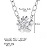 Nuevo Collar de Cristal Europeo y Americano Transfronterizo con Colgante de Estrella de Cinco Puntas de Diamante Hebilla Ot Estilo de Lujo Accesible Cadena para la Clavícula Accesorios Joyería para Mujeres