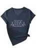 RN registrado Estación independiente europea y americana de ebay Camiseta simple para mujer de cuello en V de manga corta al por mayor Comercio exterior transfronterizo
