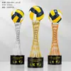 Certificado de Honor IncluidoTrofeo de Cristal de Voleibol Personalizado Recuerdo de Metal para Equipos de Competición de Voleibol Aéreo