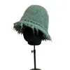 Sombrero de Pescador de Punto con Mezcla de Cachemira Estilo Japonés para Mujer, Cálido para Otoño e Invierno, Color Sólido, Único, Desgastado, de Moda