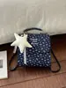 Mochila Grande para Estudiantes Estilo Coreano Estampado Floral Doble Correa Versátil Simple Doble Correa Nueva Doble Correa con Estampado Floral