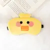 Nova máscara de olho de pelúcia fofa de desenho animado transfronteiriça para crianças, unissex, para bloqueio de luz, sono e alívio da fadiga, disponível para uso externo