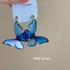 Qingye Chadi Pendientes Largos con Borlas y Mariposas Super Hada Adelgazantes Pinzas para Orejas sin Perforar Accesorios para Orejas