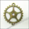 Accesorios para Joyería DIY Colgante Doble de Aleación Retro Conector de Engranaje Zakka Venta Directa de Fábrica al por Mayor 4674