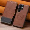 Funda de Teléfono tipo Cartera con Tapa abatible para Samsung S26Ultra con Ranura para Tarjetas y Soporte de Carga Inalámbrica Magnético Dos en Uno, Funda de Cuero