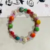 Pulseira de Cerâmica Estilo Étnico de Jingdezhen Flor de Esmalte para Segurar 12mm Pulseira de Contas Grandes Ponto Turístico Contas Artesanais Venda por Atacado Entrega
