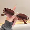 Gafas de Sol Retro Estilo Europeo y Americano Ojo de Gato con Acabado de Alta Gama, Efecto Adelgazante y Diseño Único de Metal para Hombres, Gafas con Forma de Papa Estilo Granero