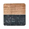 Posavasos de resina y madera con forma de ola, bandejas de té, platos de madera, alfombrillas aislantes para el hogar, posavasos simples de resina y madera de acacia, alfombrillas para tazas