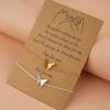 Pulsera de Tarjeta de Mariposa Dorada y Plateada de Venta Caliente Transfronteriza Europea y Americana Pulsera de Pareja Cadena Simple para Mujeres