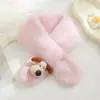 Bufanda Infantil de Peluche Grueso Imitación Piel de Conejo Rex Dibujos Animados Lindos Bufanda para Hombres y Mujeres Otoño e Invierno Bufanda Protectora para el Cuello de Bebé