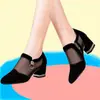Nuevas sandalias de tacón alto para mujer sandalias de encaje de malla 35-414243 zapatos de mujer talla grande con pedrería