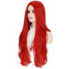 Capa de cabeça de peruca cosplay anime Liga da Justiça Rei do Mar Luala Princesa Mar de volta Onda grande vermelha longo cabelo cacheado