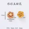 Accesorios estilo chino Chapados en oro Cuentas espaciadoras Pulsera hecha a mano para DIY Cadena para teléfono Color del Dios de la Riqueza Amarillo Colgante de la fortuna que conserva el color Agujero grande Venta al por mayor