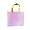 En stock Explosiones Agua de Lluvia Película de Aluminio Láser Bolsa de Tela No Tejida Bolsa de Compras Amazon Bolso Dorado Compuesto