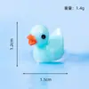 Micro Paisagem Fofo Cor Sólida Pato Pequeno Enfeites de Mesa para Casa Sala de Estar Artesanato Decorativo Criativo de Resina Pequenos Enfeites